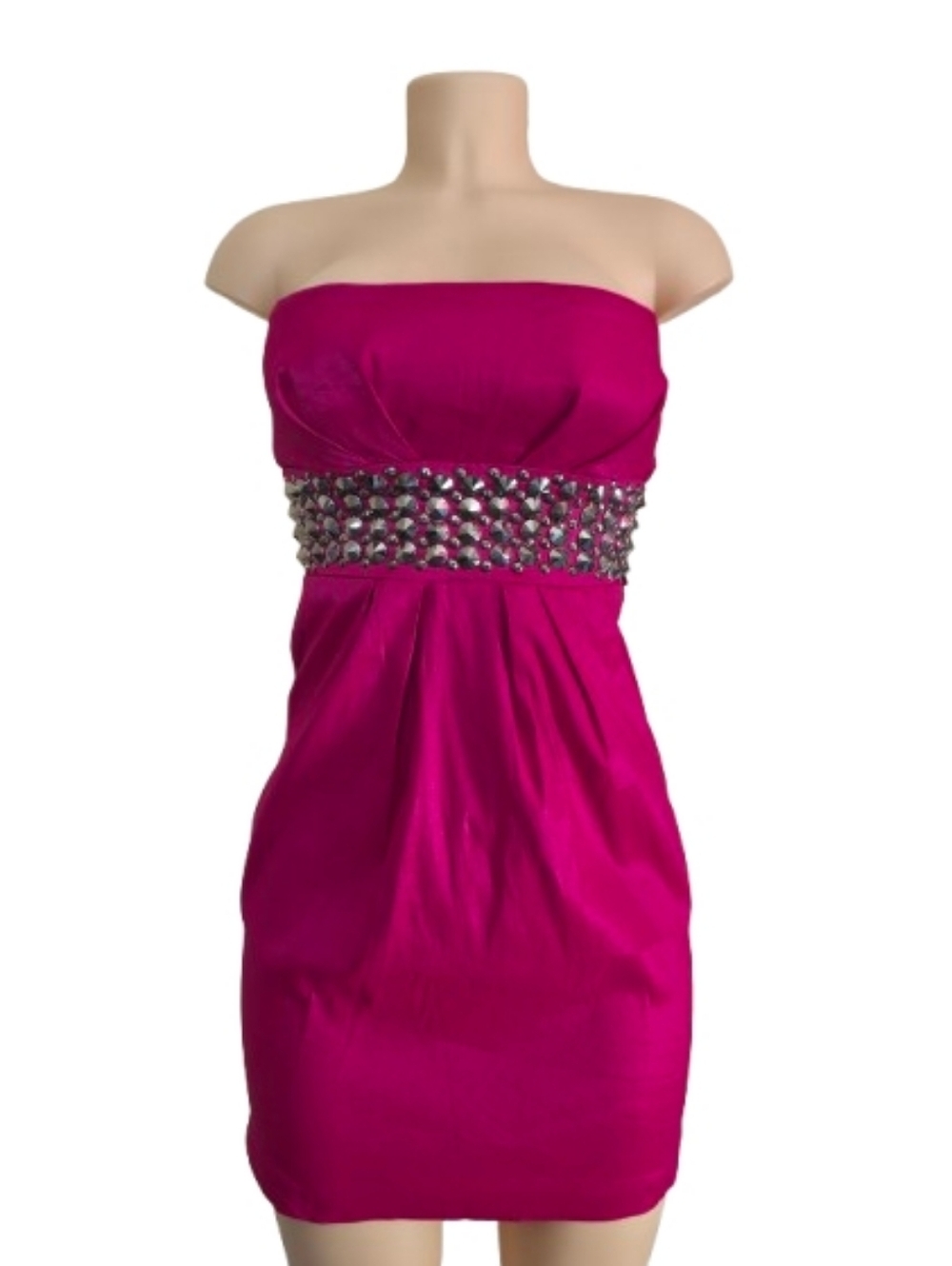 Strapless Hot Pink Dress Size S